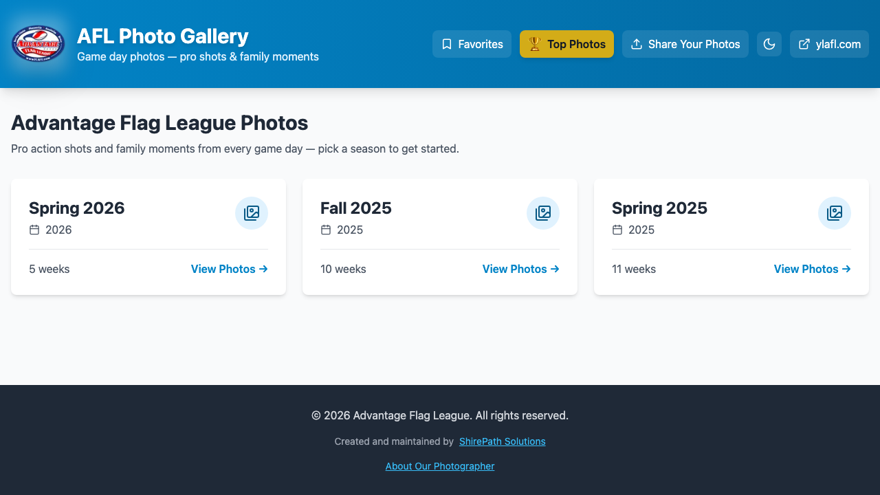 AFL Photo Gallery screenshot